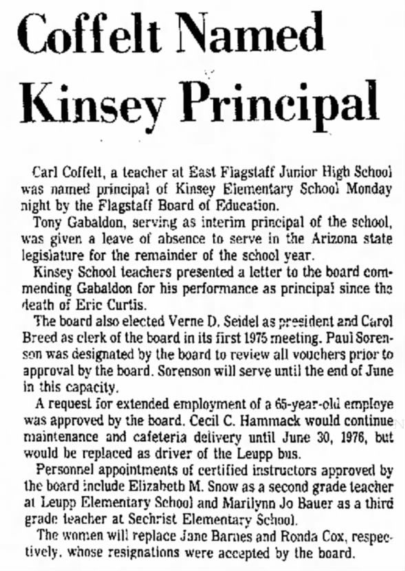 AZ Daily Sun - Carl Coffelt - 07Jan1975